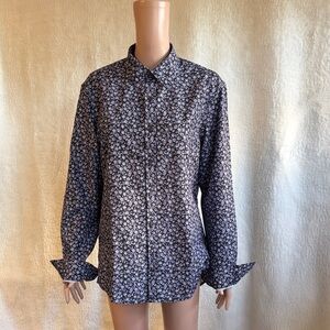 NWT MICHAEL KORS Floral Patterned Men's Shirt button up Slim Fit Sz NWT